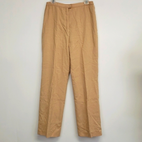 Vtg Linen Lined Trousers Tan 30x31 14 EUC - Picture 2 of 13